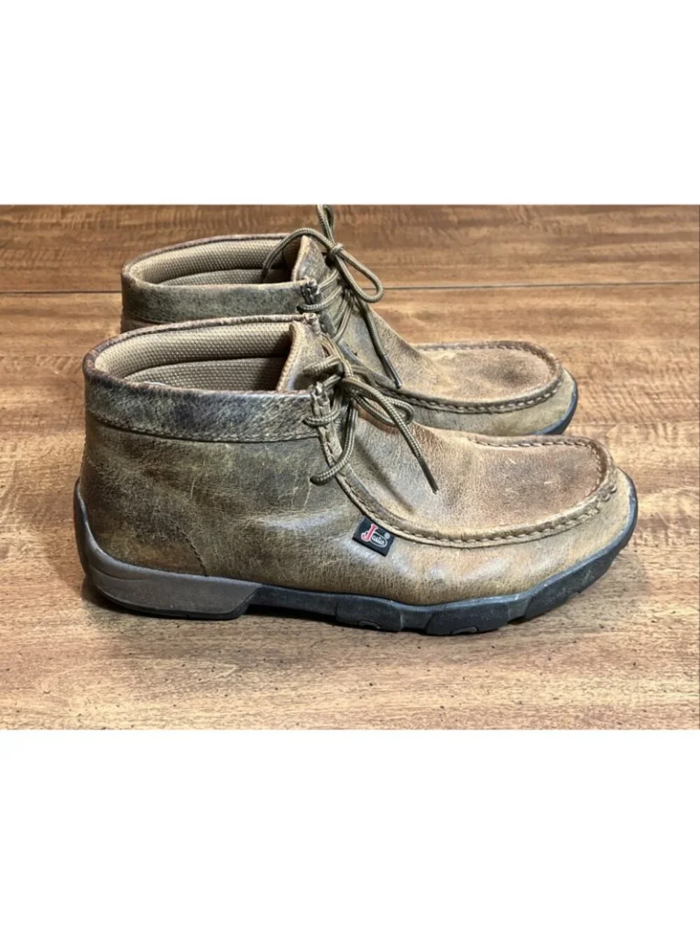 Justin Cappie Boots 232 Men's Size 9 Work Shoes Oil Slip Resistant Leather